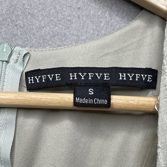 Hyfve Womens Light Green Textured Short-Sleeve Wrap Dress S Rayon/Nylon - Picture 4 of 7